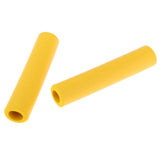 Maxbell 1Pair Non Slip Silicone Sponge Bike Handlebar Grips without Plug Yellow