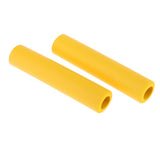 Maxbell 1Pair Non Slip Silicone Sponge Bike Handlebar Grips without Plug Yellow