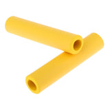 Maxbell 1Pair Non Slip Silicone Sponge Bike Handlebar Grips without Plug Yellow