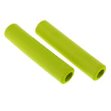 Maxbell 1Pair Non Slip Silicone Sponge Bike Handlebar Grips without Plug Lemon Green