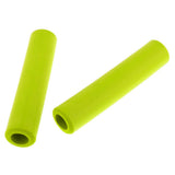 Maxbell 1Pair Non Slip Silicone Sponge Bike Handlebar Grips without Plug Lemon Green