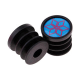 Maxbell 1 Pair Road Bike Handlebar Tape Wrap with Plugs Blue and Pink