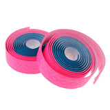Maxbell 1 Pair Road Bike Handlebar Tape Wrap with Plugs Blue and Pink