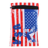 Maxbell Sports Wristband Sweatband Wallet Zipper Pocket Armband M American Flag