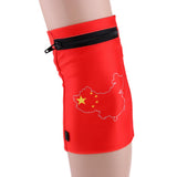 Maxbell Sports Wristband Sweatband Wallet Zipper Pocket Armband M Chinese Flag