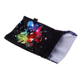 Maxbell Sports Wristband Sweatband Wallet Zipper Pocket Armband M Skull Butterfly