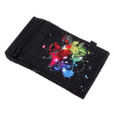 Maxbell Sports Wristband Sweatband Wallet Zipper Pocket Armband L Skull Butterfly