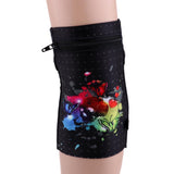 Maxbell Sports Wristband Sweatband Wallet Zipper Pocket Armband L Skull Butterfly