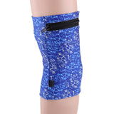 Maxbell Sports Wristband Sweatband Wallet Zipper Pocket Armband L Blue Roots