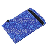 Maxbell Sports Wristband Sweatband Wallet Zipper Pocket Armband L Blue Roots
