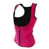 Maxbell Women Zipper Corset Waist Trainer Cincher Body Shaper Shapewear Hot Pink L