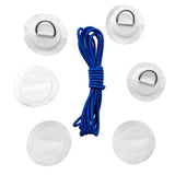 Maxbell 6 Pieces Inflatable Boat Kayak SUP D-ring Patch & Elastic Shock Cord White