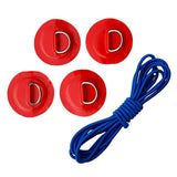 Maxbell 4 Pieces Inflatable Boat Kayak SUP D-ring Patch & Shock Bungee Cord Red