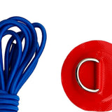 Maxbell 4 Pieces Inflatable Boat Kayak SUP D-ring Patch & Shock Bungee Cord Red