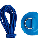 Maxbell 4 Pieces Inflatable Boat Kayak SUP D-ring Patch & Shock Bungee Cord Blue