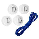 Maxbell 4 Pieces Inflatable Boat Kayak SUP D-ring Patch & Shock Bungee Cord White