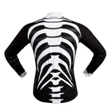 Maxbell Bike Bicycle Cycling Long Jersey T Shirt Top with Bib Pants Set Skeleton L