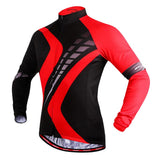 Maxbell Bike Bicycle Cycling Long Jersey T Shirt Top with Bib Pants Set Red XL