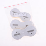 Maxbell 3pcs Plastic Fusion Fins Plug Surfboard Tri Fins Base White 2x9+1x0deg