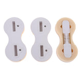 Maxbell 3pcs Plastic Fusion Fins Plug Surfboard Tri Fins Base White 2x9+1x0deg