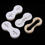 Maxbell 3pcs Plastic Fusion Fins Plug Surfboard Tri Fins Base White 2x9+1x0deg