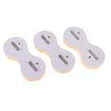 Maxbell 3pcs Plastic Fusion Fins Plug Surfboard Tri Fins Base White 2x9+1x0deg