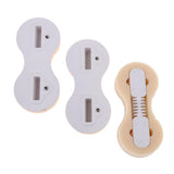 Maxbell 3pcs Plastic Fusion Fins Plug Surfboard Tri Fins Base White 2x9+1x0deg