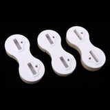 Maxbell 3pcs Plastic Fusion Fins Plug Surfboard Tri Fins Base White 2x9+1x0deg