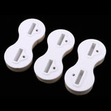Maxbell 3pcs Plastic Fusion Fins Plug Surfboard Tri Fins Base White 2x9+1x0deg