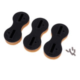 Maxbell 3pcs Plastic Fusion Fins Plug Surfboard Tri Fins Base Black 2x5+1x0deg