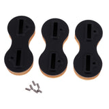 Maxbell 3pcs Plastic Fusion Fins Plug Surfboard Tri Fins Base Black 2x5+1x0deg