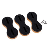 Maxbell 3pcs Plastic Fusion Fins Plug Surfboard Tri Fins Base Black 2x5+1x0deg