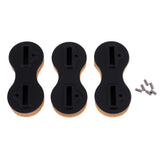 Maxbell 3pcs Plastic Fusion Fins Plug Surfboard Tri Fins Base Black 2x5+1x0deg