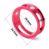 Maxbell 4 Pieces Bike Bicycle Headset Spacer 28.6mm Front Fork Stem Washer Red