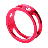 Maxbell 4 Pieces Bike Bicycle Headset Spacer 28.6mm Front Fork Stem Washer Red