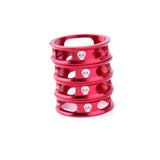 Maxbell 4 Pieces Bike Bicycle Headset Spacer 28.6mm Front Fork Stem Washer Red