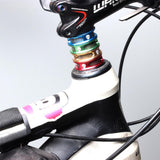 Maxbell 4 Pieces Bike Bicycle Headset Spacer 28.6mm Front Fork Stem Washer Red