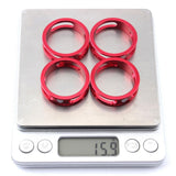 Maxbell 4 Pieces Bike Bicycle Headset Spacer 28.6mm Front Fork Stem Washer Red