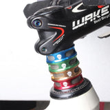 Maxbell 4 Pieces Bike Bicycle Headset Spacer 28.6mm Front Fork Stem Washer Red