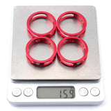 Maxbell 4 Pieces Bike Bicycle Headset Spacer 28.6mm Front Fork Stem Washer Red