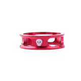 Maxbell 4 Pieces Bike Bicycle Headset Spacer 28.6mm Front Fork Stem Washer Red