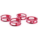 Maxbell 4 Pieces Bike Bicycle Headset Spacer 28.6mm Front Fork Stem Washer Red
