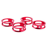 Maxbell 4 Pieces Bike Bicycle Headset Spacer 28.6mm Front Fork Stem Washer Red