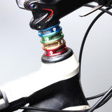 Maxbell 4 Pieces Bike Bicycle Headset Spacer 28.6mm Front Fork Stem Washer Red