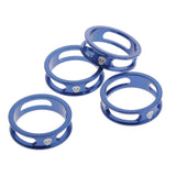 Maxbell 4 Pieces Bike Bicycle Headset Spacer 28.6mm Front Fork Stem Washer Blue