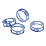 Maxbell 4 Pieces Bike Bicycle Headset Spacer 28.6mm Front Fork Stem Washer Blue