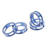 Maxbell 4 Pieces Bike Bicycle Headset Spacer 28.6mm Front Fork Stem Washer Blue
