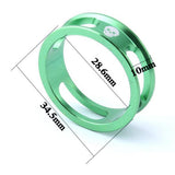 Maxbell 4 Pieces Bike Bicycle Headset Spacer 28.6mm Front Fork Stem Washer Green