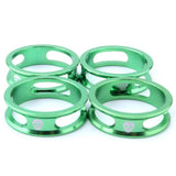 Maxbell 4 Pieces Bike Bicycle Headset Spacer 28.6mm Front Fork Stem Washer Green