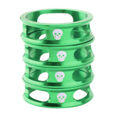 Maxbell 4 Pieces Bike Bicycle Headset Spacer 28.6mm Front Fork Stem Washer Green